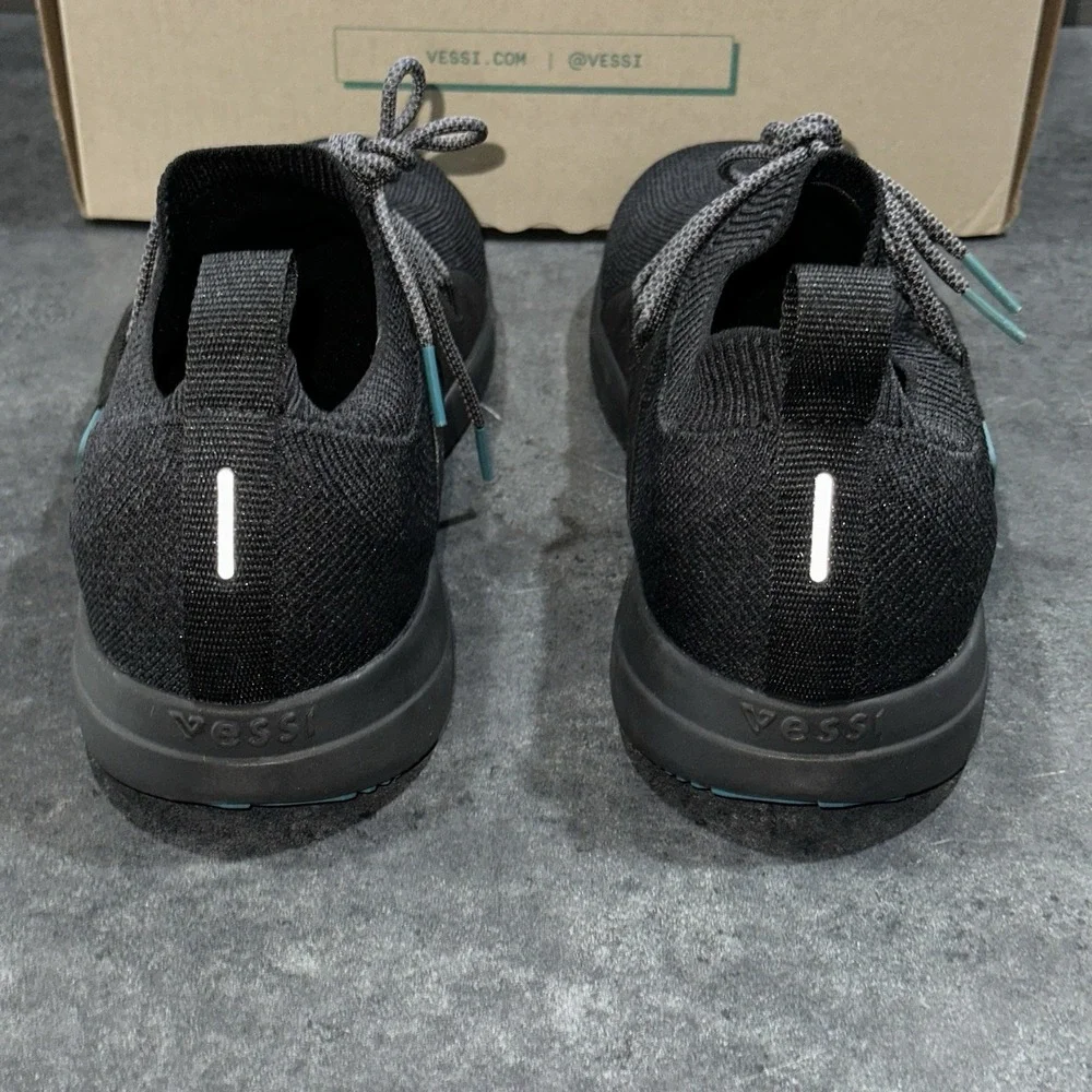Vessi Everyday Classic Sneaker Women's Size 11 All Black on Black EUC Waterproof